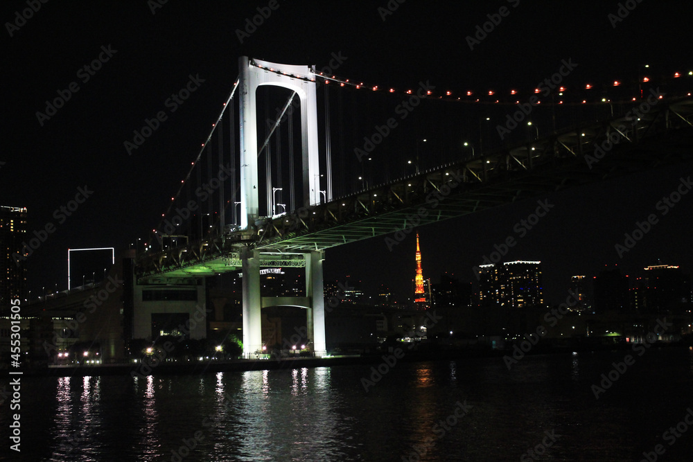 Fototapeta premium レインボーブリッジと東京タワー