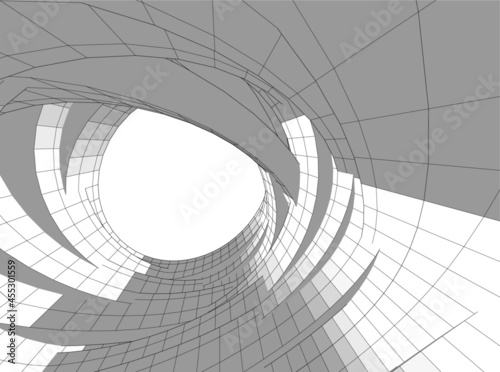 abstract architecture digital drawing