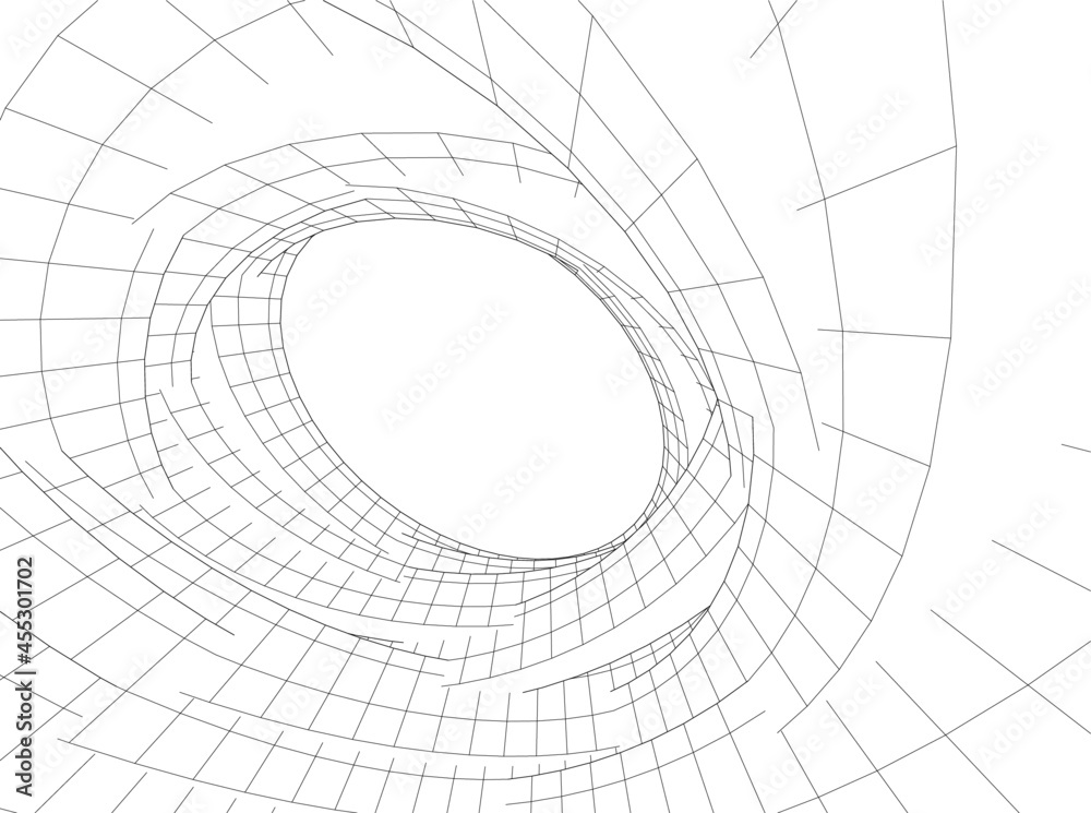 Obraz premium abstract architecture digital drawing