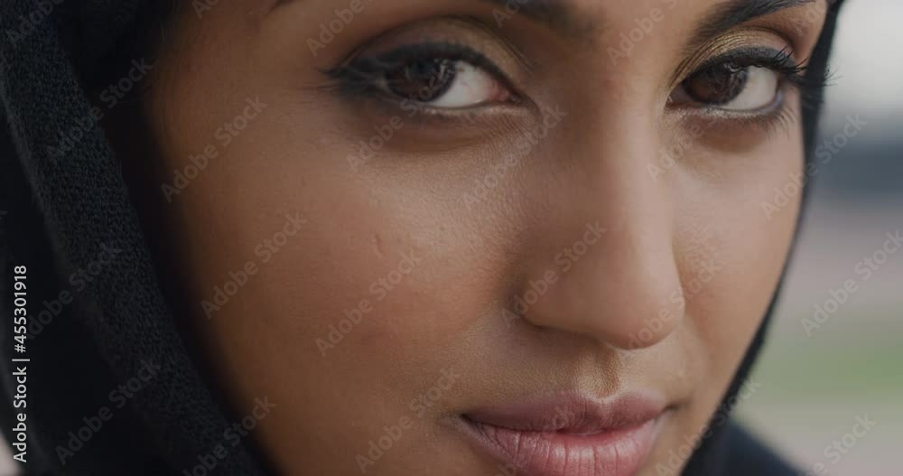 Portrait beautiful Indian woman looking up Portrait beautiful Indian woman looking up