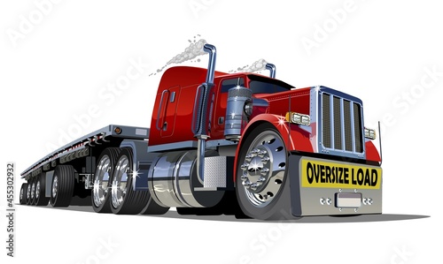 Cartoon oversize load transporter