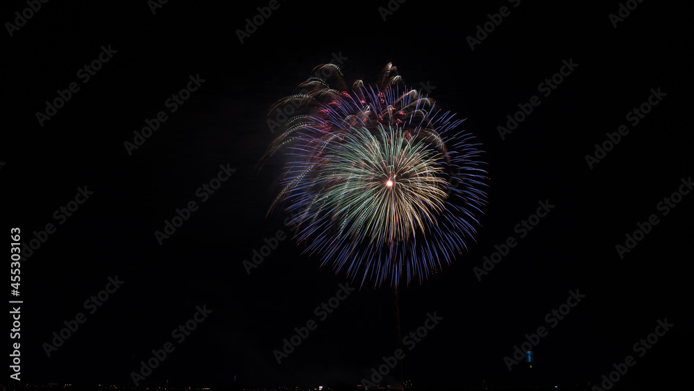 fireworks in the night sky