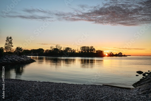 Photography A view during dawn over the waterfront of Lake Ontario