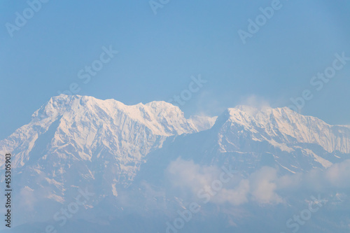 Good view beautiful Himalayan mountain within clear sky