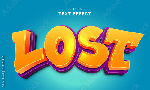 Editable text style effect - Cartoon text style theme.	