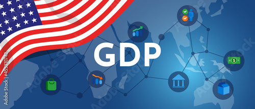 USA United states of America GDP Gross domestic product economic number of productivity measurement