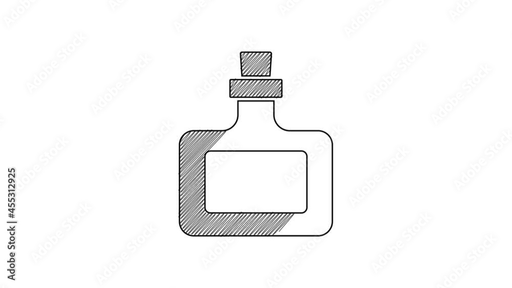 Black line Sauce bottle icon isolated on white background. Ketchup, mustard and mayonnaise bottles with sauce for fast food. 4K Video motion graphic animation Black line Sauce bottle icon isolated on white background. Ketchup, mustard and mayonnaise bottles with sauce for fast food. 4K Video motion graphic animation