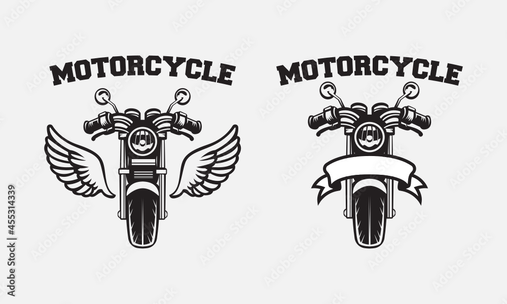 Obraz premium Retro motorcycle badge logo design