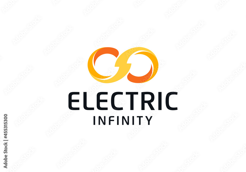 Loop, limitless, electric infinity logo design template inspiration
