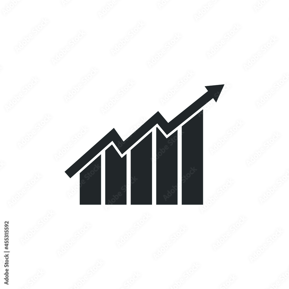 Growth chat vector icon illustration sign Growth chat vector icon illustration sign