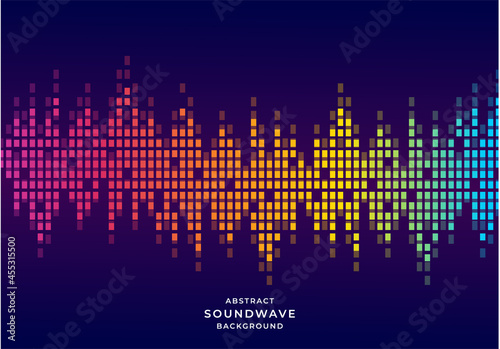 Abstract style equalizer sound wave background design template