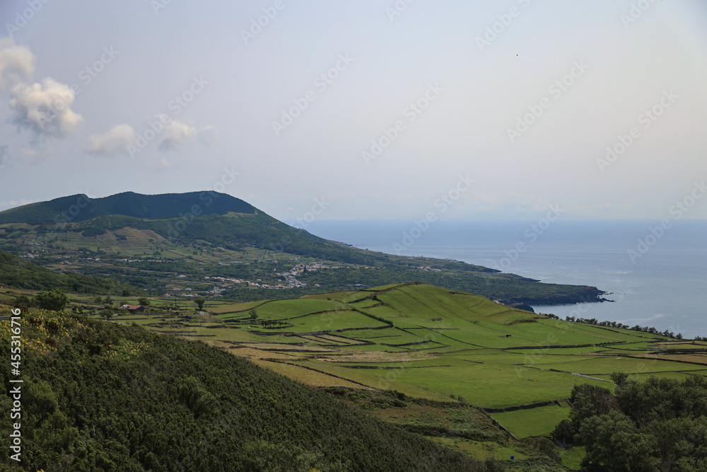 Landscape with volcano, Graciosa island, Azores