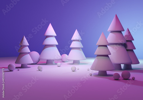 Christmas landscape. New Ye...