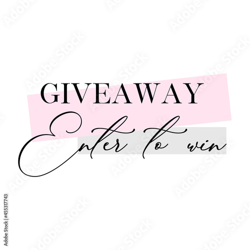 Giveaway enter to win banner | Instagram post | Instagram story vector image