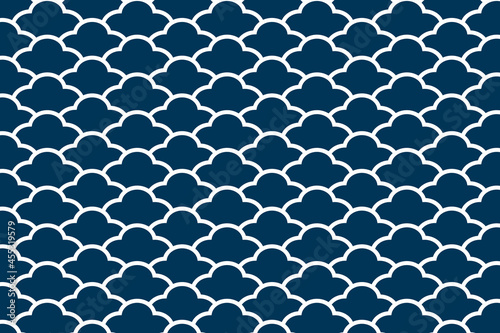 japanese cloud seamless pattern background vector