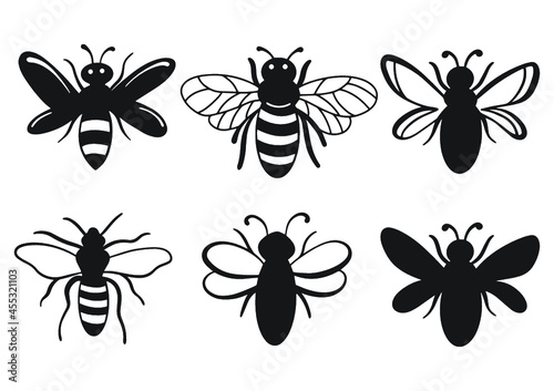 Bee Bundle, Bee set decoration for T-shirt © RudykYuliia