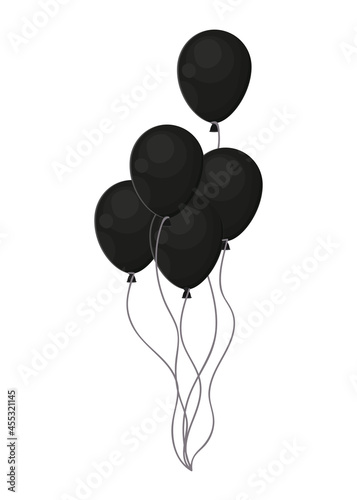 black balloons design