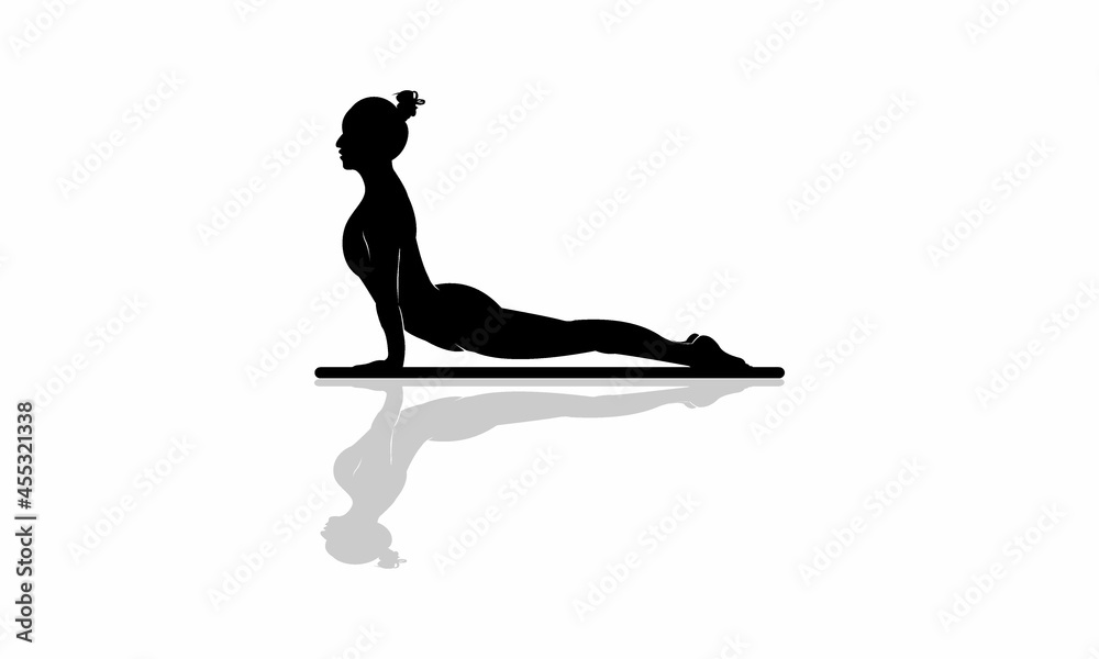 Sitting Pilates Woman Silhouette logo vector Sitting Pilates Woman Silhouette logo vector