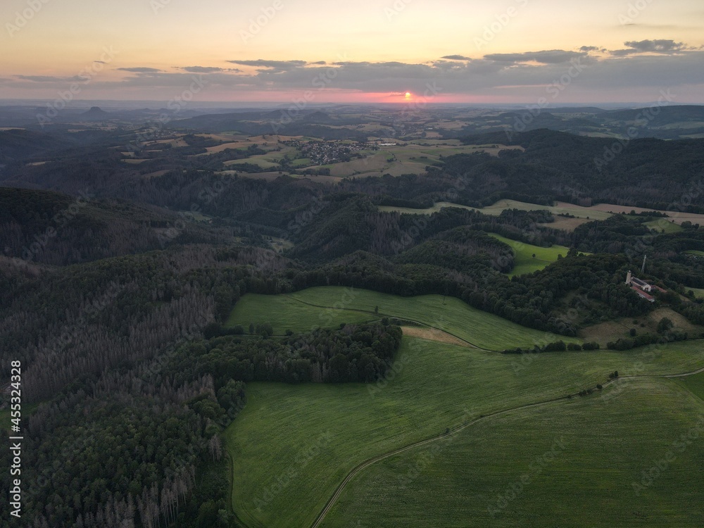 Fototapeta premium sunset over the mountains 
