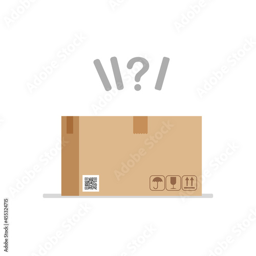 Mystery contest box. Surprise concept. Vector illustration.