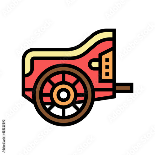 chariot ancient greece color icon vector. chariot ancient greece sign. isolated symbol illustration