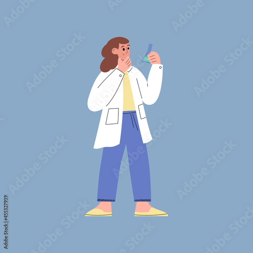 Female scientist work at science research medical laboratory for vaccine and drug