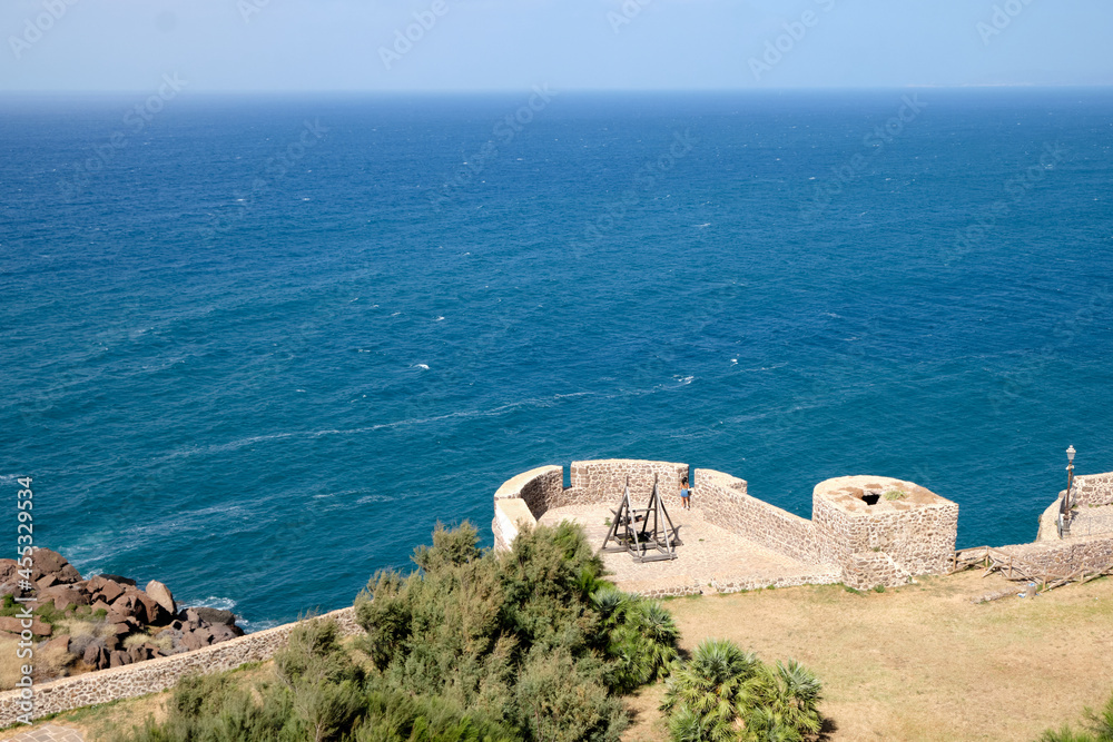 fortification in the CASTELSARDO village in Sardinia - travel destination.