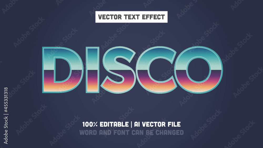 Retro Disco - Editable Text Effect