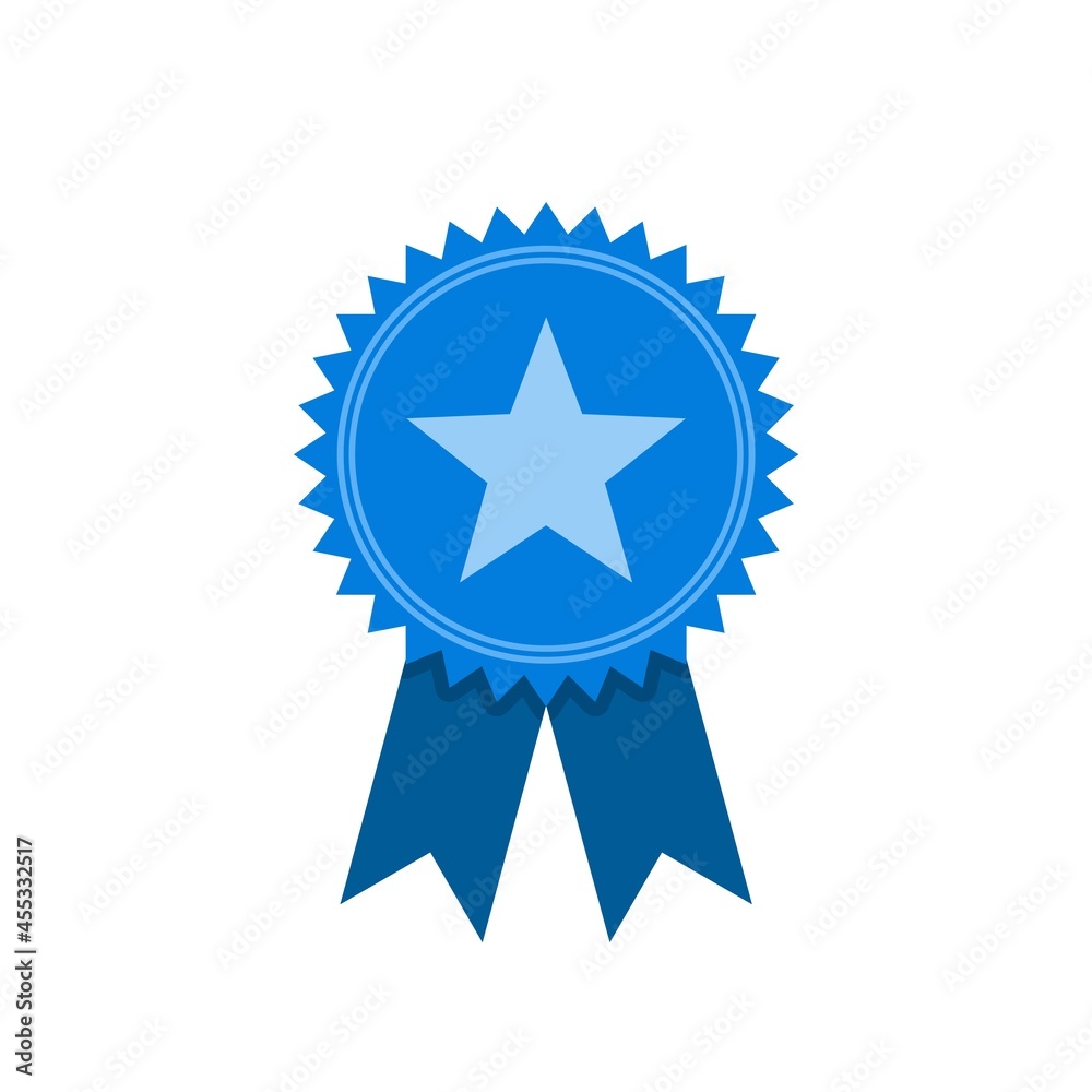 Blue Star Badge icon isolated on white background Blue Star Badge icon isolated on white background