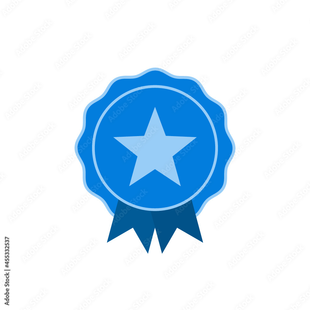 Blue Star Badge icon isolated on white background Blue Star Badge icon isolated on white background