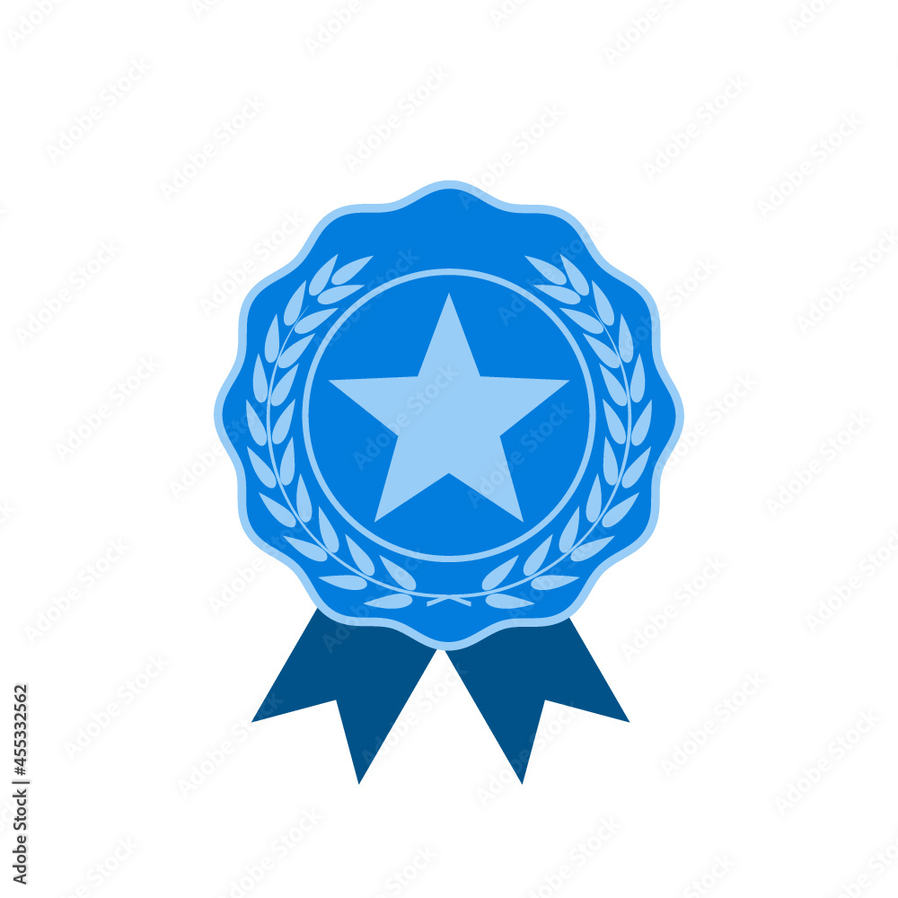 Blue Star Badge icon isolated on white background Blue Star Badge icon isolated on white background