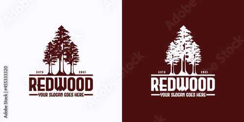 vintage logo reference,redwood photo