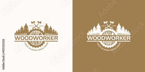 Vintage woodworker logo inspiration.
