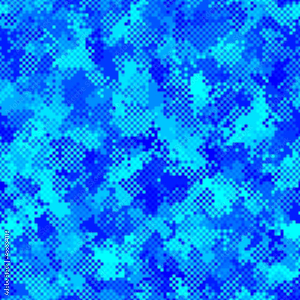 Abstract Pixel Texture with Squares for Banner, Card, Web or Textile Prints