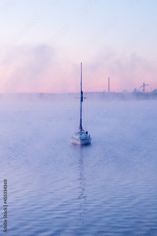 Boat and sunrise