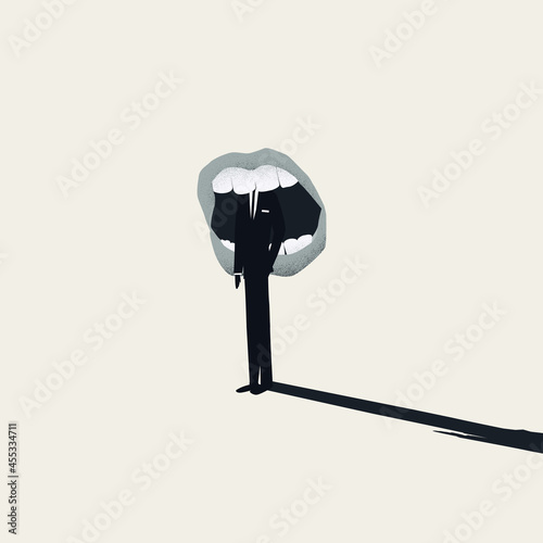 Work stress abstract vector concept. Symbol of being under pressure, depression, frustration. Minimal illustration.