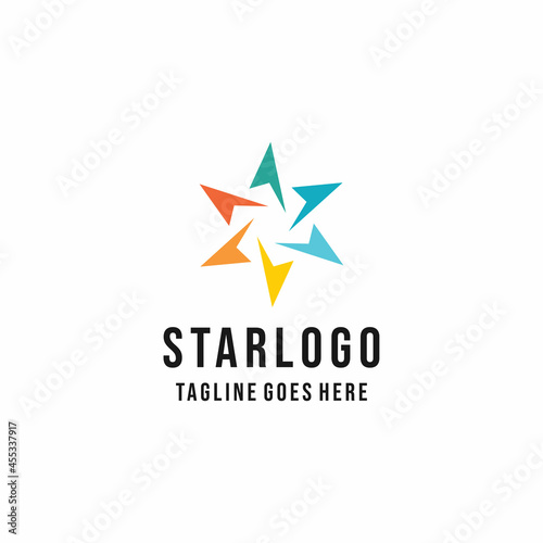 Free Download star colorful Logo vector design. modern symbol icon graphic. app premium emblem for Company and business - GFXLoad
