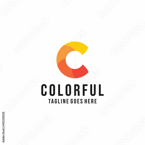 Free Download letter c colorful Logo vector design. modern circle symbol icon graphic. app emblem for Company and business - GFXLoad