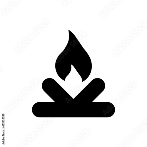 Camping fire icon