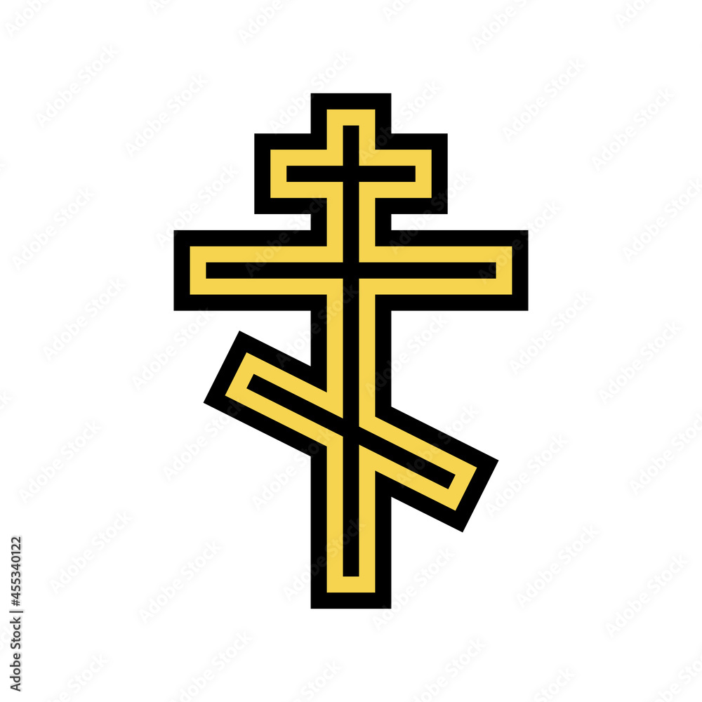crucifixion christianity color icon vector. crucifixion christianity sign. isolated symbol illustration