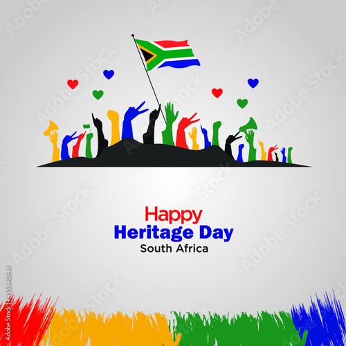 Heritage Day in South Africa. Public holiday celebrated on 24 September. Template for background, banner, card, poster. vector illustration. photo