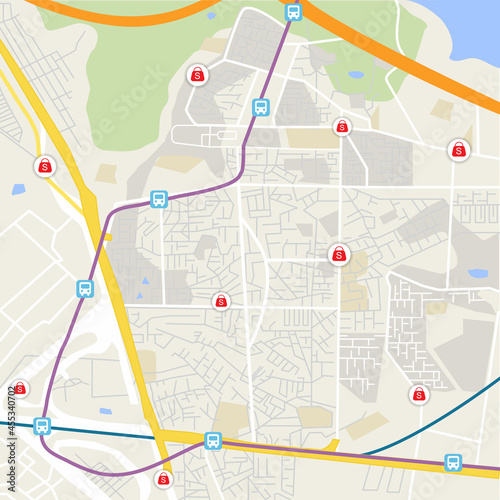 city map for any kind of digital info graphics and print publication.