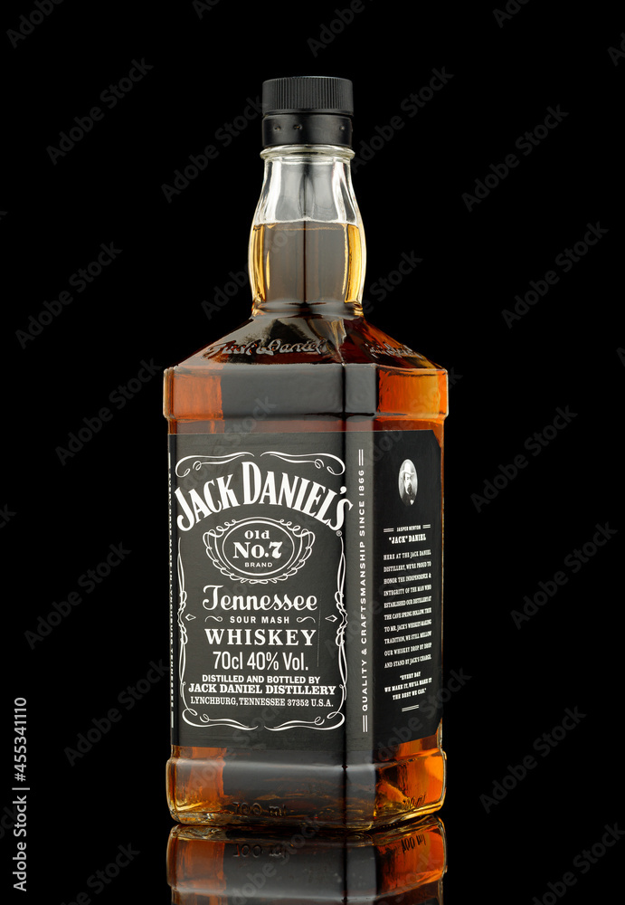 LVIV, UKRAINE - August 24, 2021: Jack Daniels whiskey in a bottle Stock  Photo | Adobe Stock