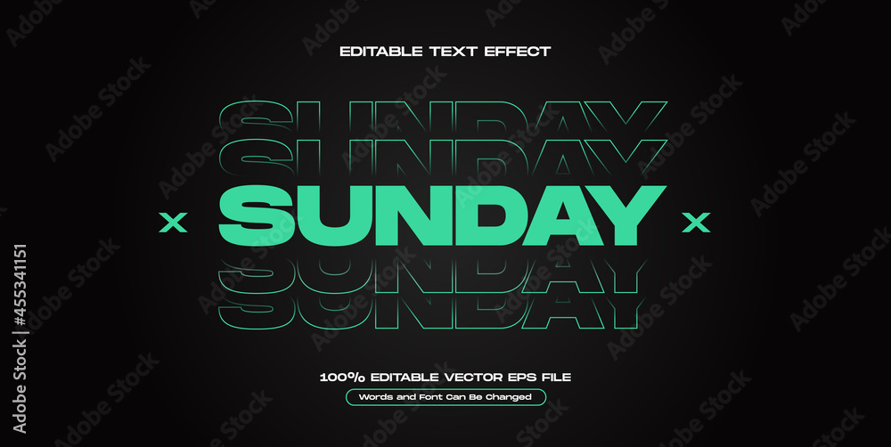 Urban Streetwear Hype Beast Sunday Editable Text Effect, Editable Font Style Theme
