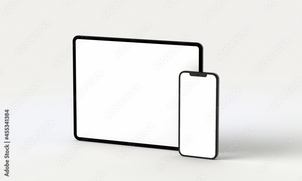 3d render illustration generic phone mock up in a white design high key 3d render illustration generic phone mock up in a white design high key