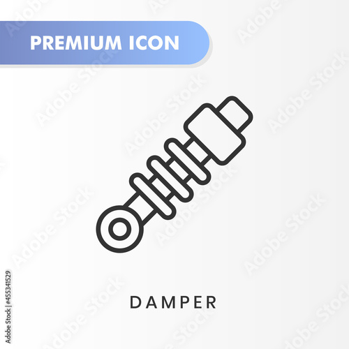 damper icon for your website design, logo, app, UI. Vector graphics illustration and editable stroke. damper icon outline design.