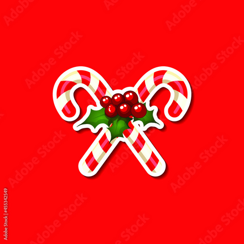 Merry Christmas candy Graphic trendy design photo