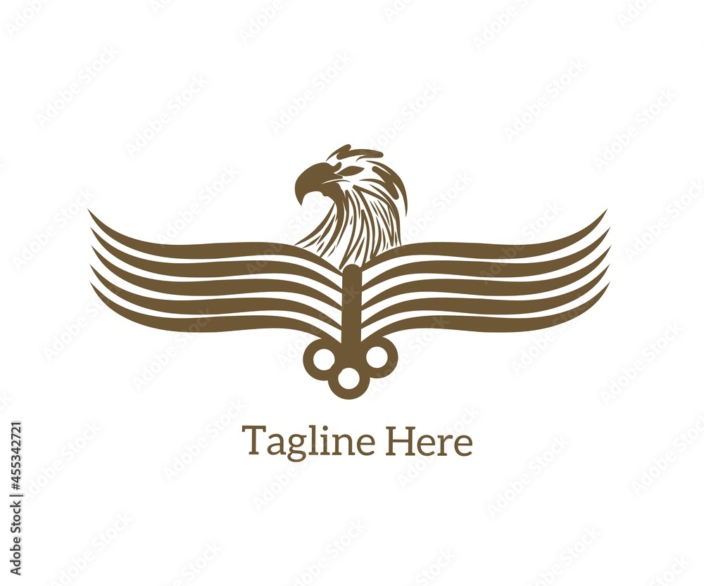 eagle symbol logo with outstretched wings. eagle symbol logo with outstretched wings.