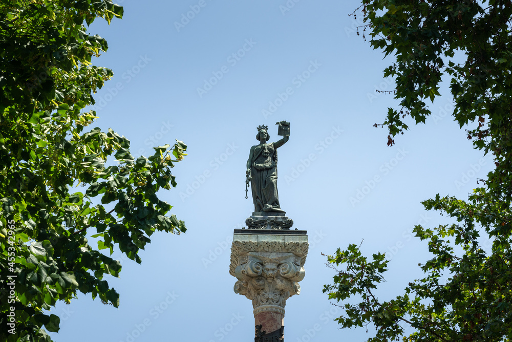 Fueros monument, Pamplona in Spain