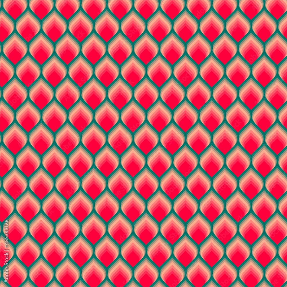 Fototapeta premium Flower petal. Rainbow wallpaper. 3d seamless background.